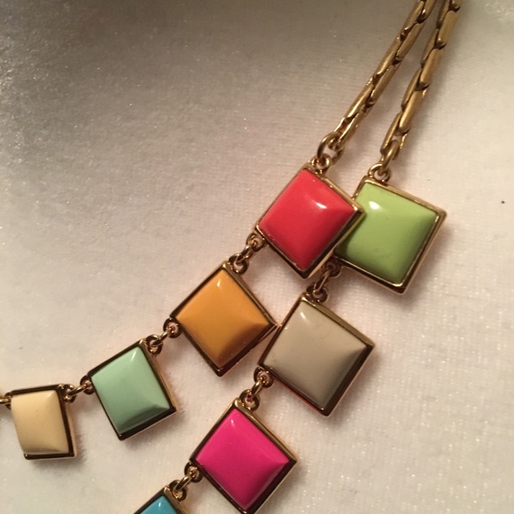 KATE SPADE NWT AUTHENTIC 12K GOLD-PLATED ENAMEL TUTTI-FRUTTI DESIGN NECKLACE - Picture 4 of 17